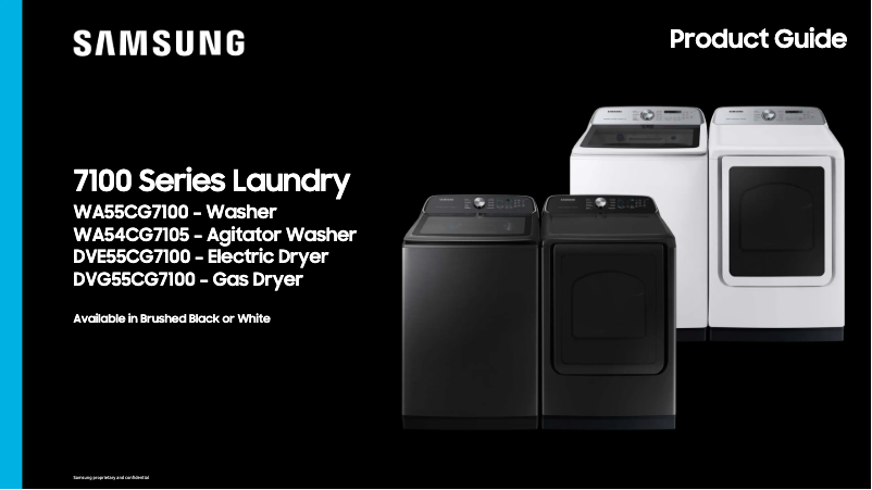 Page 1 of the manual Technical Sheet Samsung DVG55CG7100W