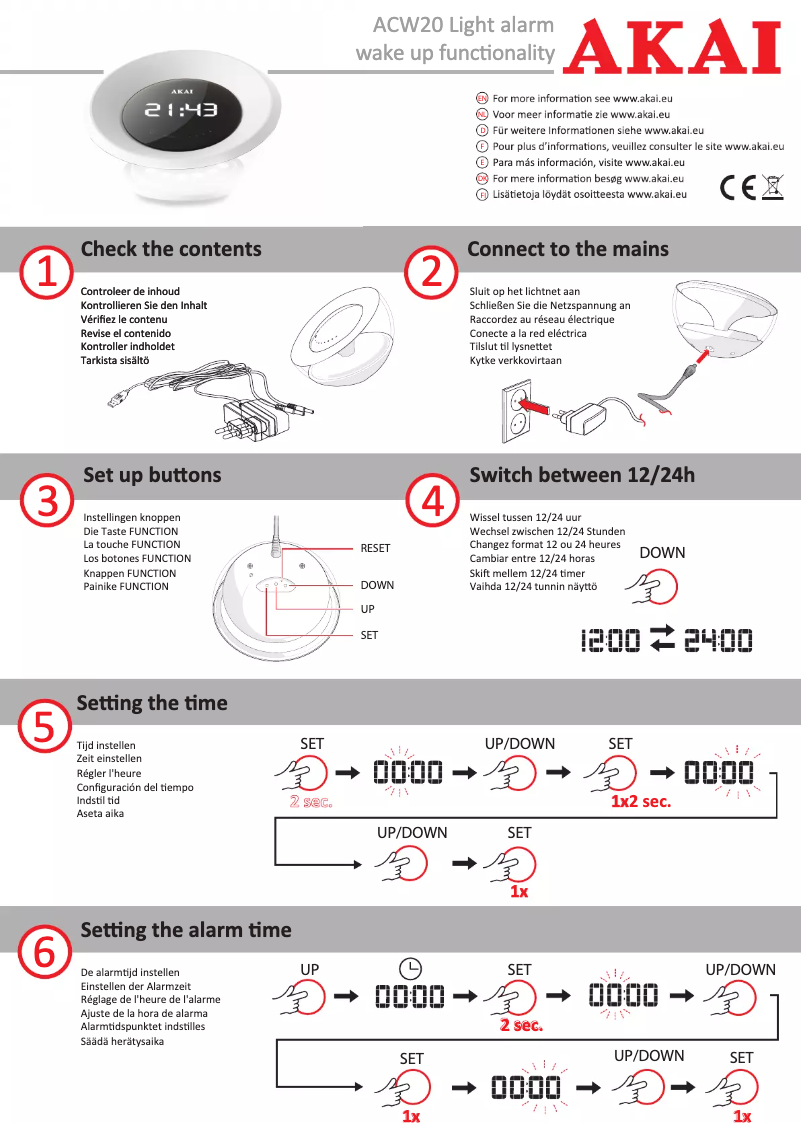 First page image of the manual for ACW20