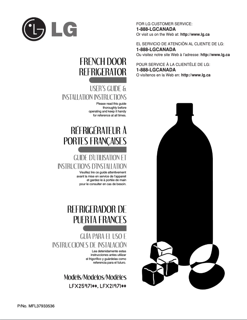 First page image of the manual for LFX25971SW