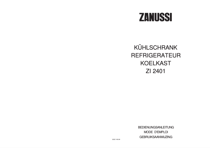 First page image of the manual for ZI 2401