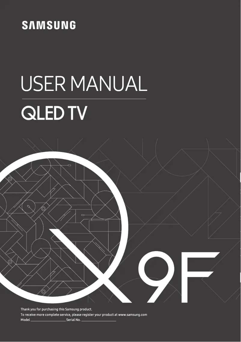 First page image of the manual for QE75Q9FNAT