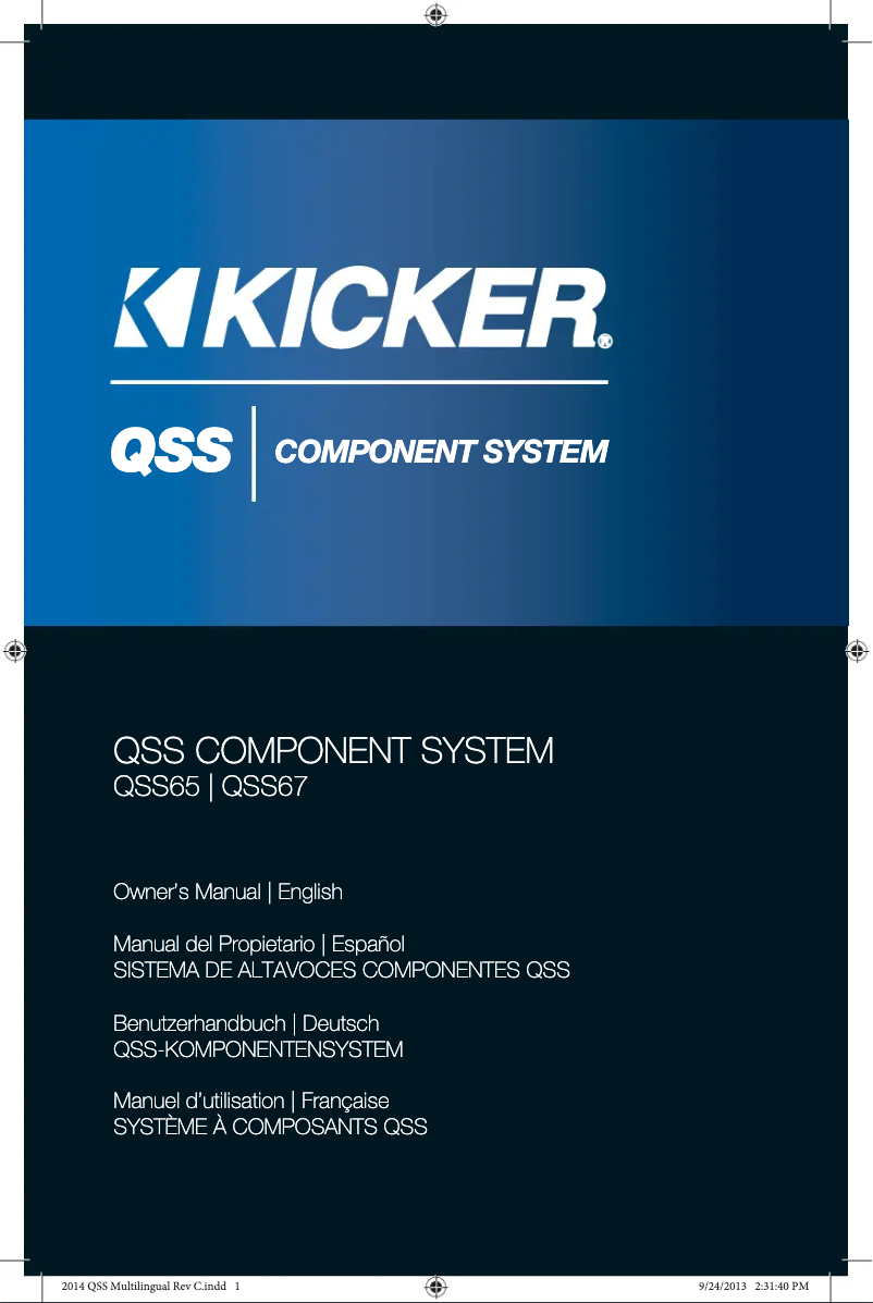 Image de la première page du manuel de l'appareil Q-Class 41QSS654