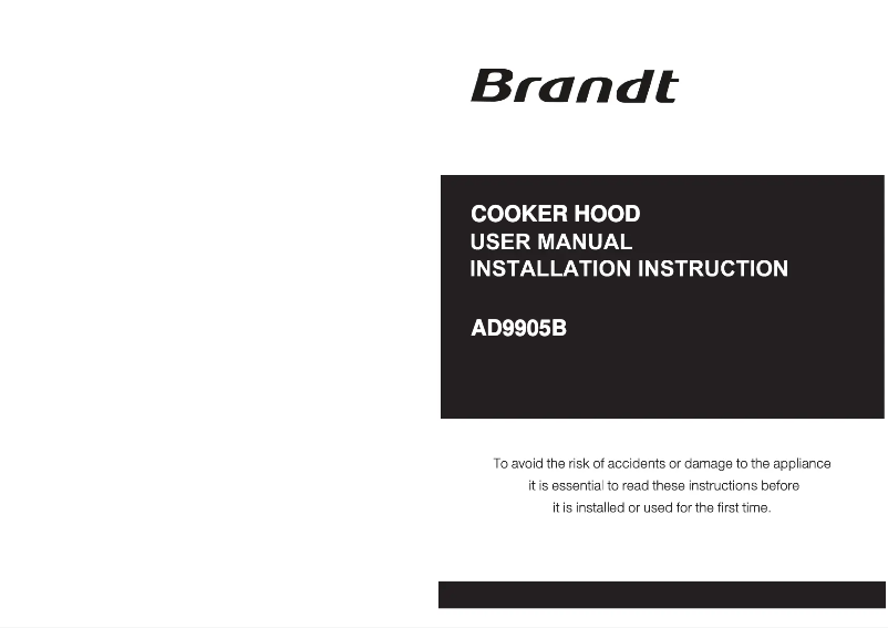 First page image of the manual for AD9905B