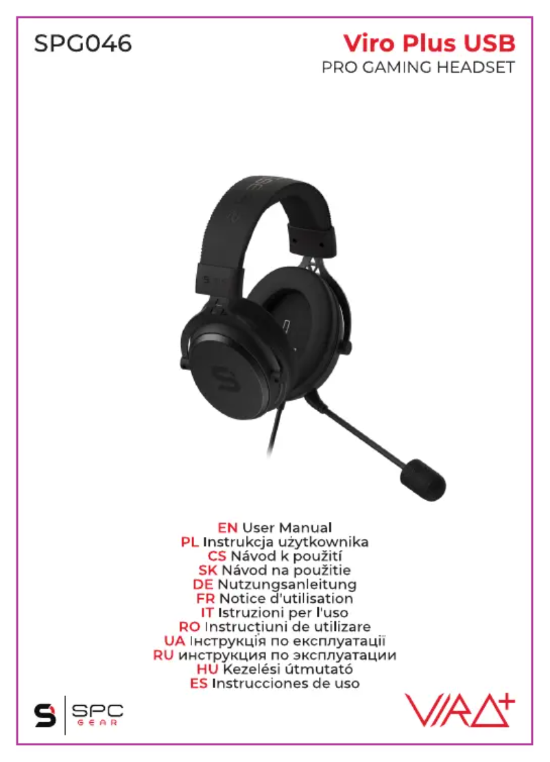 Page 1 of the manual User Manual SPC Viro Plus SPG046