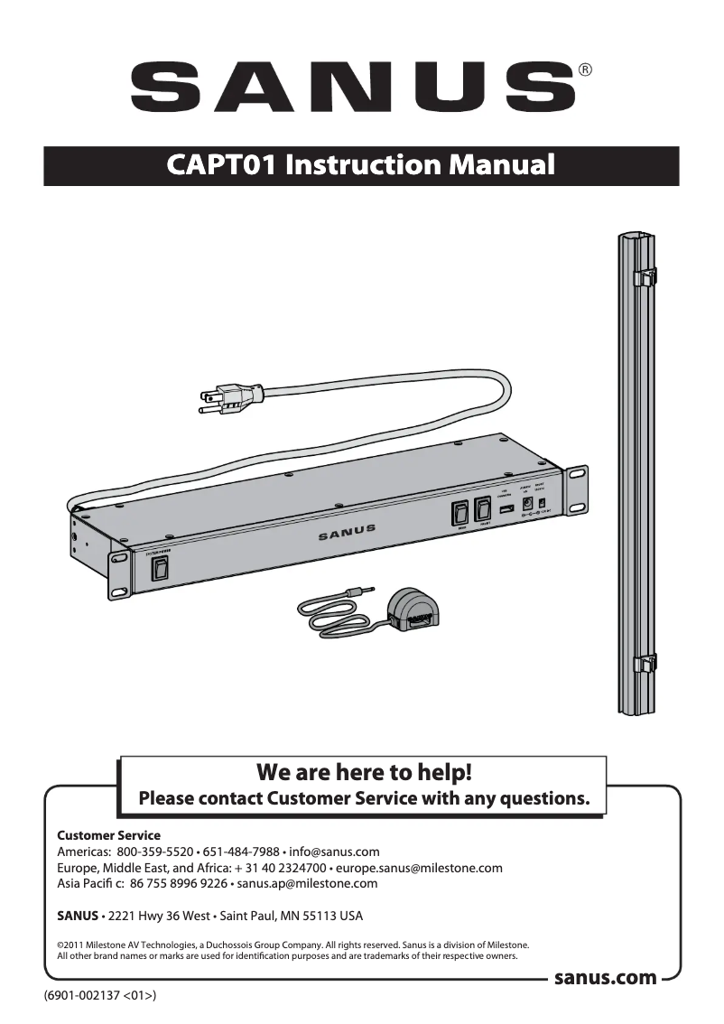 Page 1 of the manual User Manual Sanus CAPT01