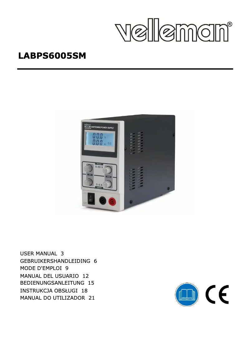 First page image of the manual for LABPS6005SM