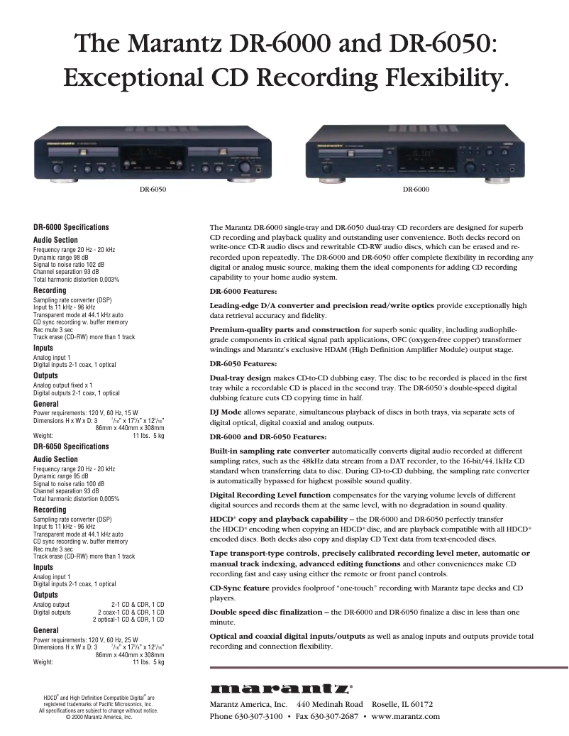 First page image of the manual for DR6050