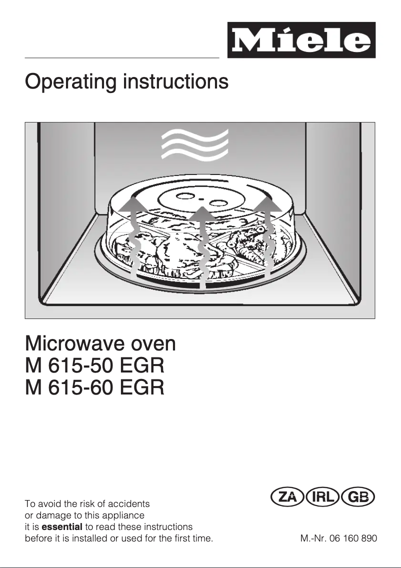 Page 1 of the manual User Manual Miele M 615-50 EGR