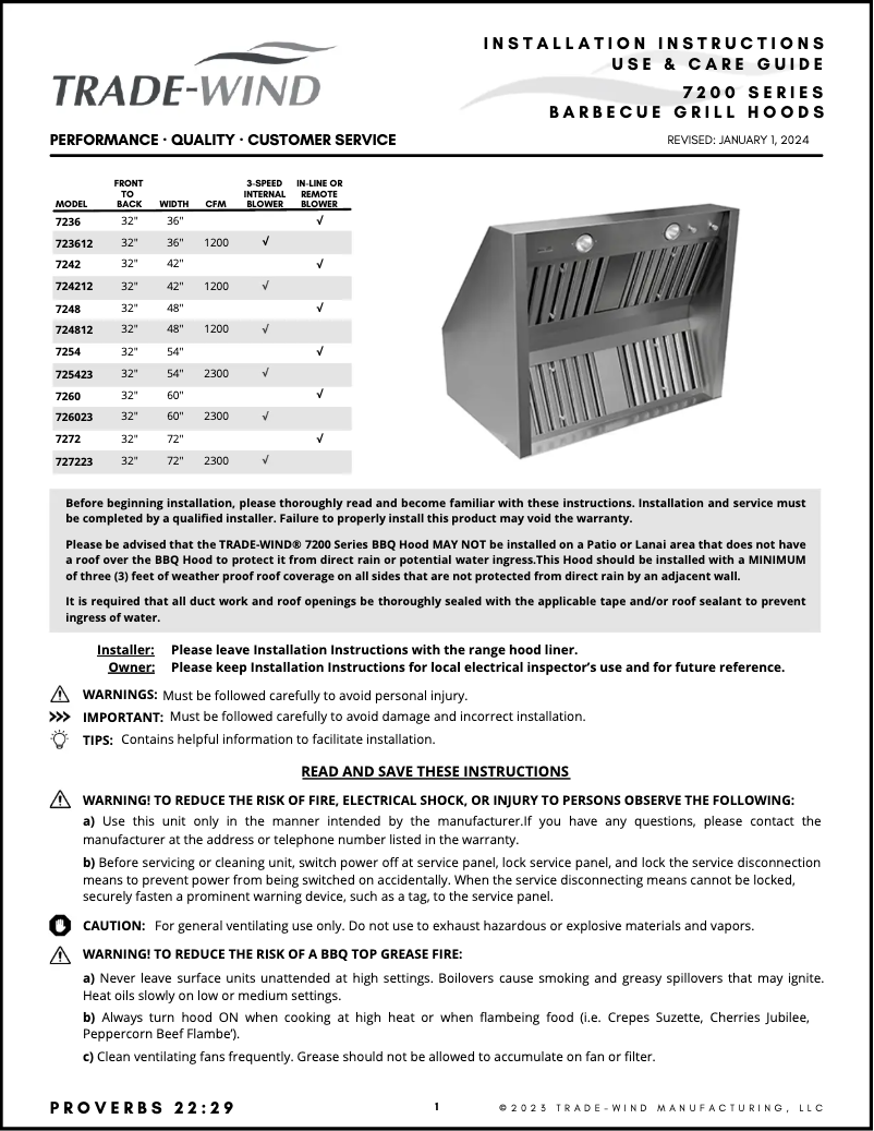 First page image of the manual for 7254