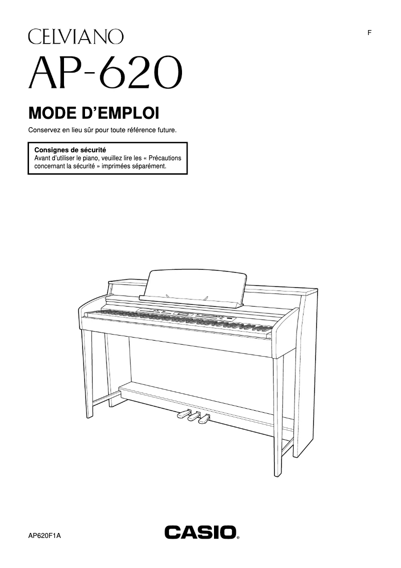 Page 1 de la notice Manuel utilisateur Casio Celviano AP-620