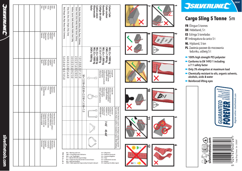 Page 1 of the manual User Manual Silverline 250347