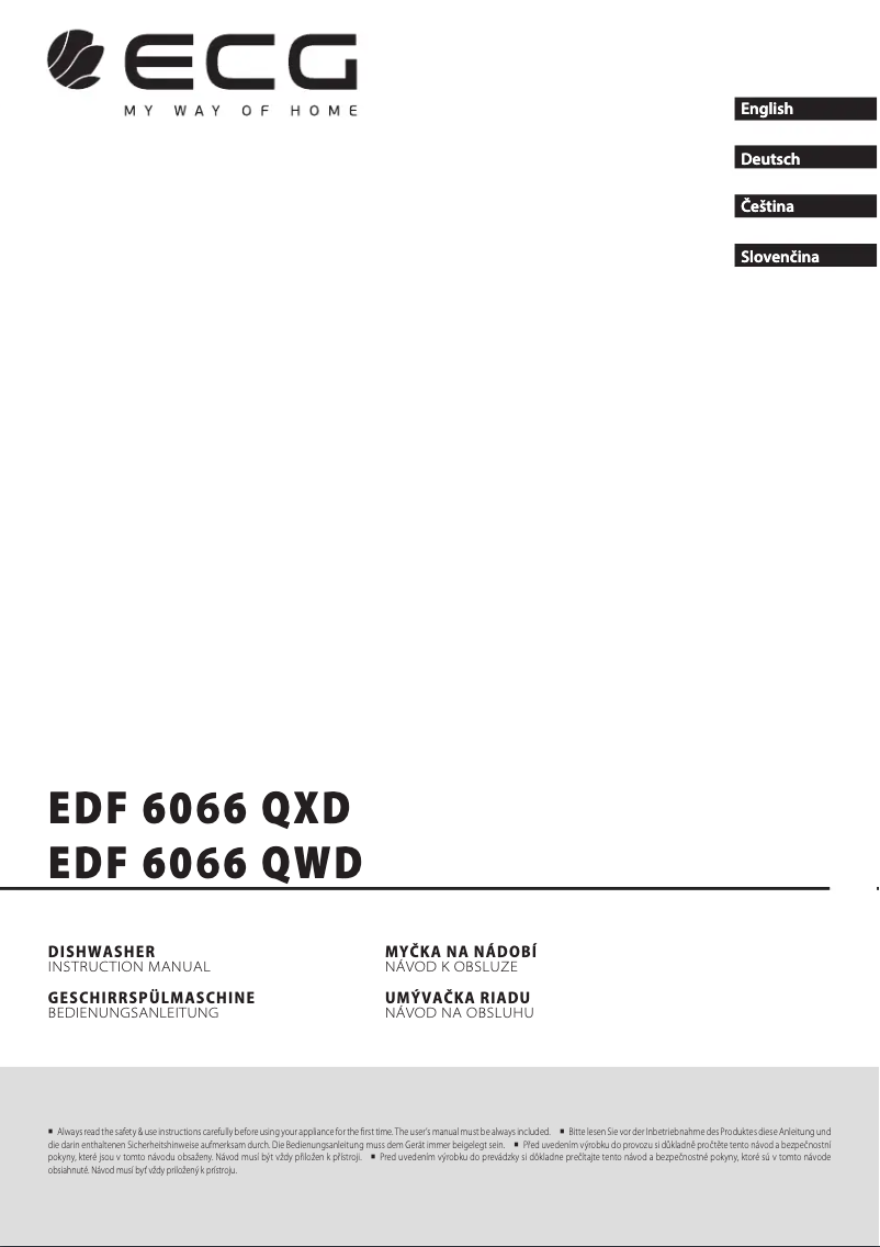 First page image of the manual for EDF 6066 QWD