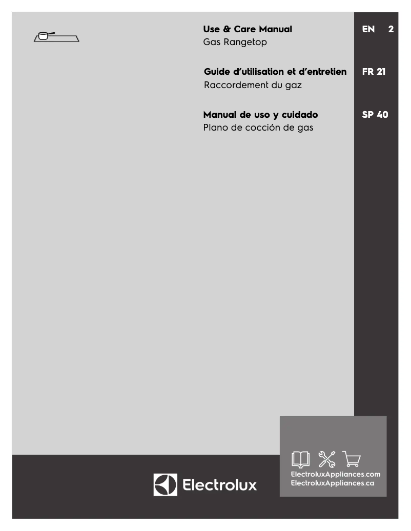 Page 1 of the manual User Manual Electrolux ECCG3672AS
