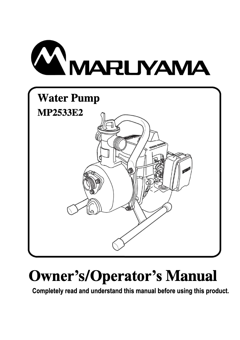 First page image of the manual for MP2533E2