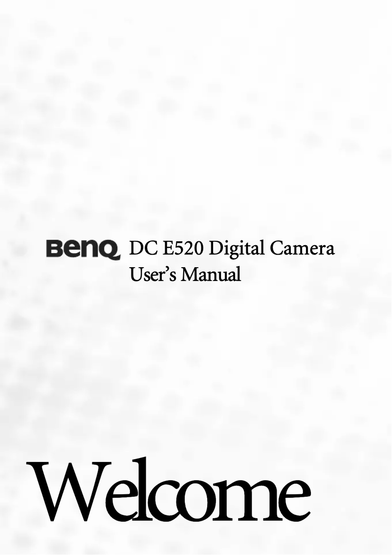 Page 1 de la notice Manuel utilisateur BenQ DC E520