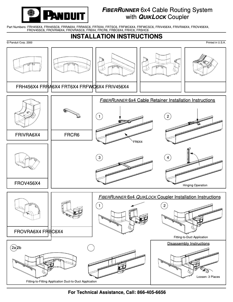 Page 1 of the manual User Manual Panduit FRHC6YL6