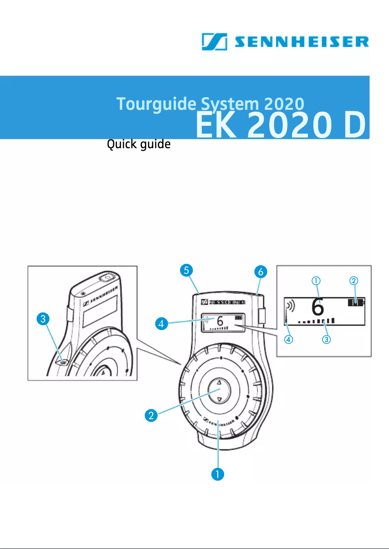 First page image of the manual for EK 2020 D