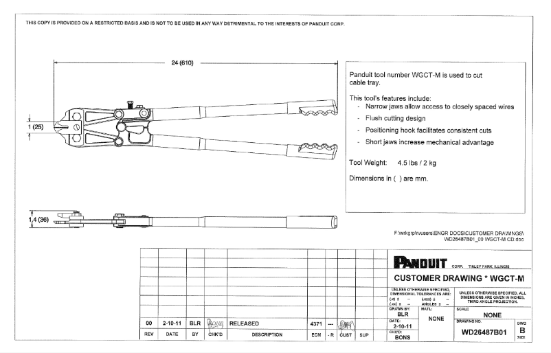 Page 1 of the manual User Manual Panduit WGCT-M
