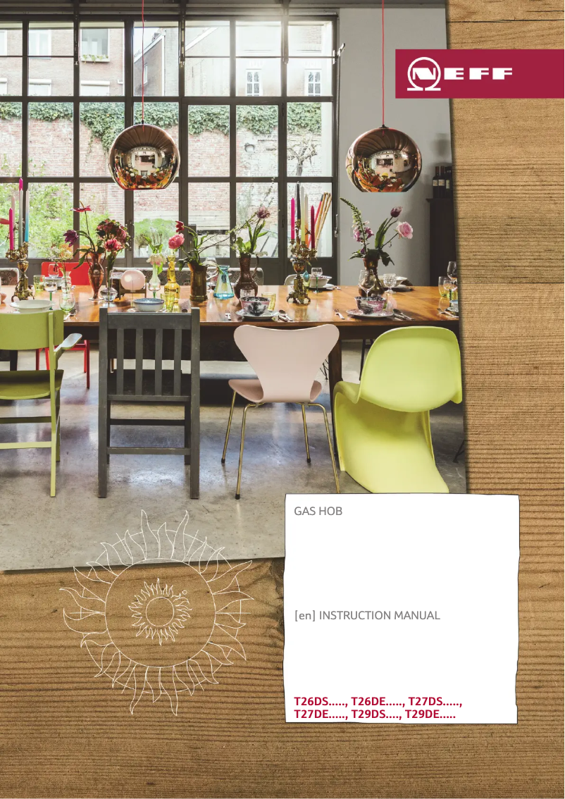 Page 1 of the manual Technical Sheet Neff T26DS49W0