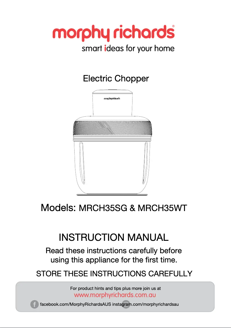 First page image of the manual for MRCH35