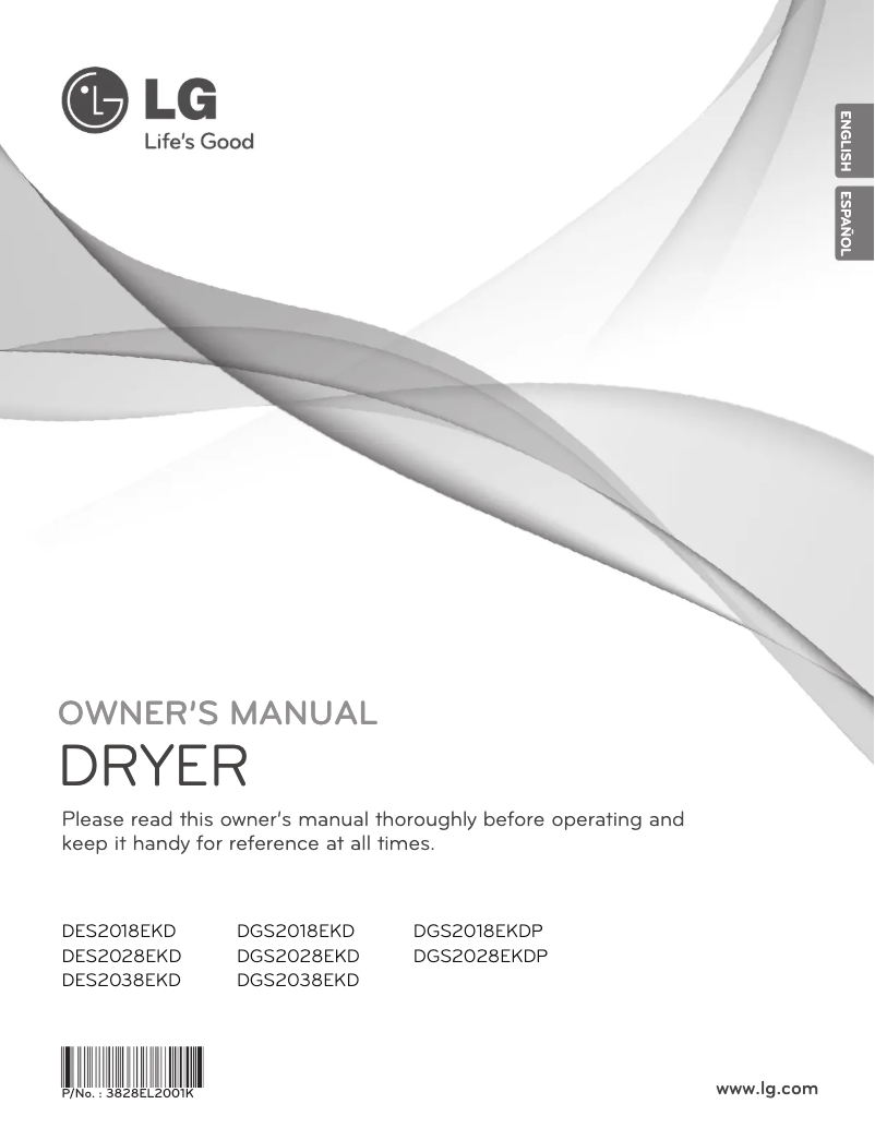 Page 1 of the manual User Manual LG DGS2018EKD