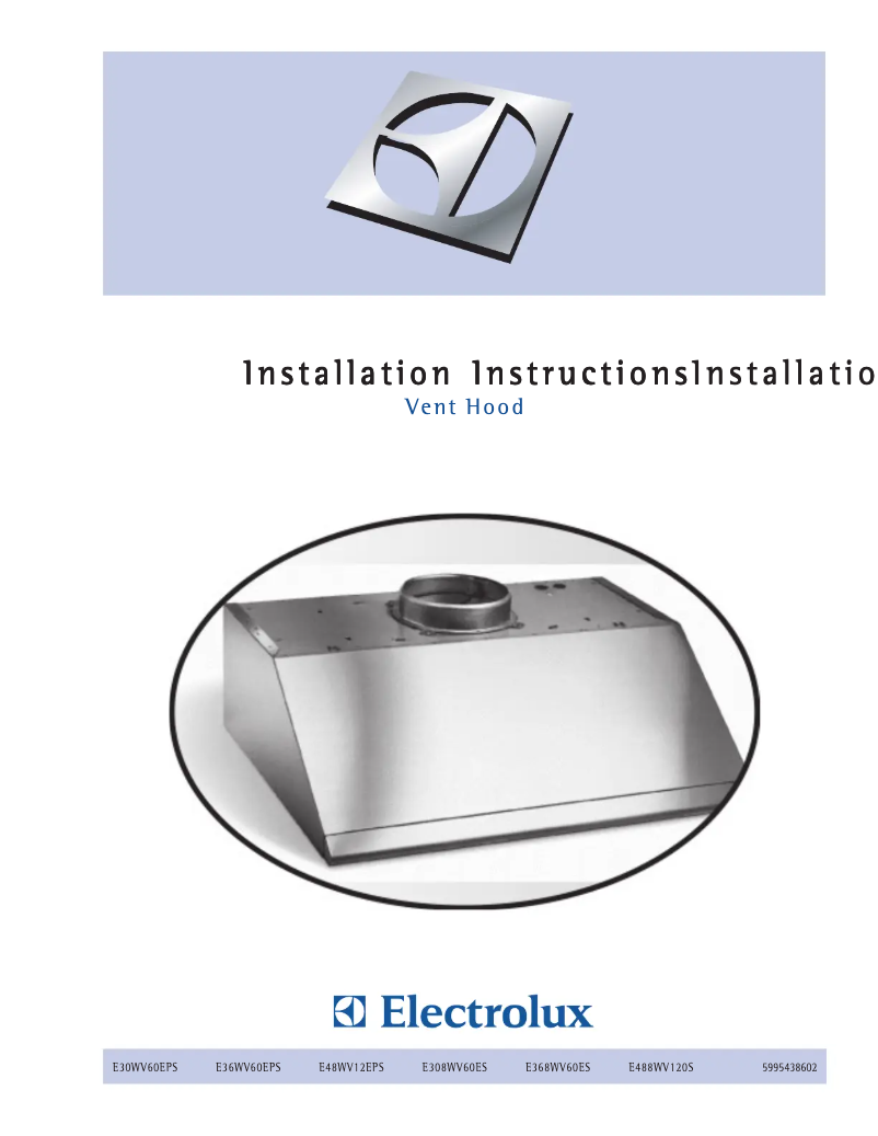 First page image of the manual for E368WV60ES