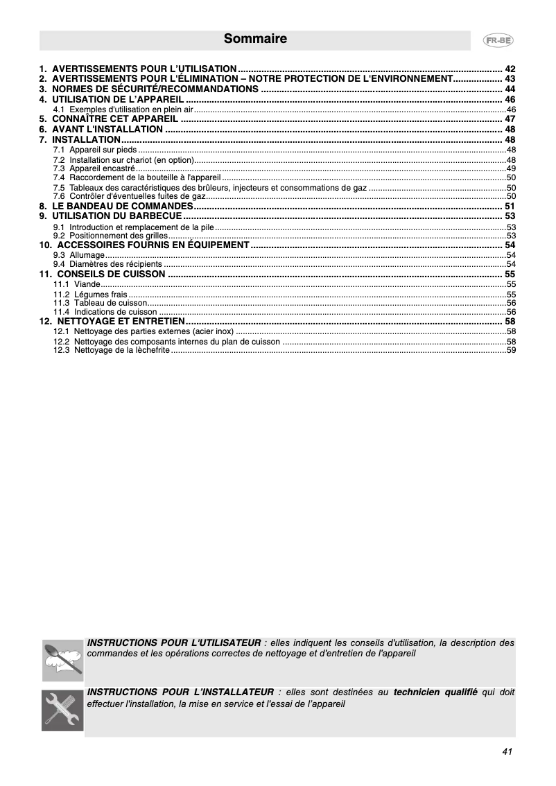 Page 1 of the manual User Manual Smeg BQ61