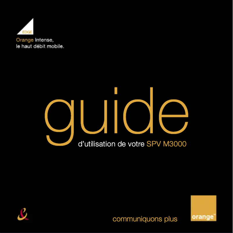 First page image of the manual for SPV M3000