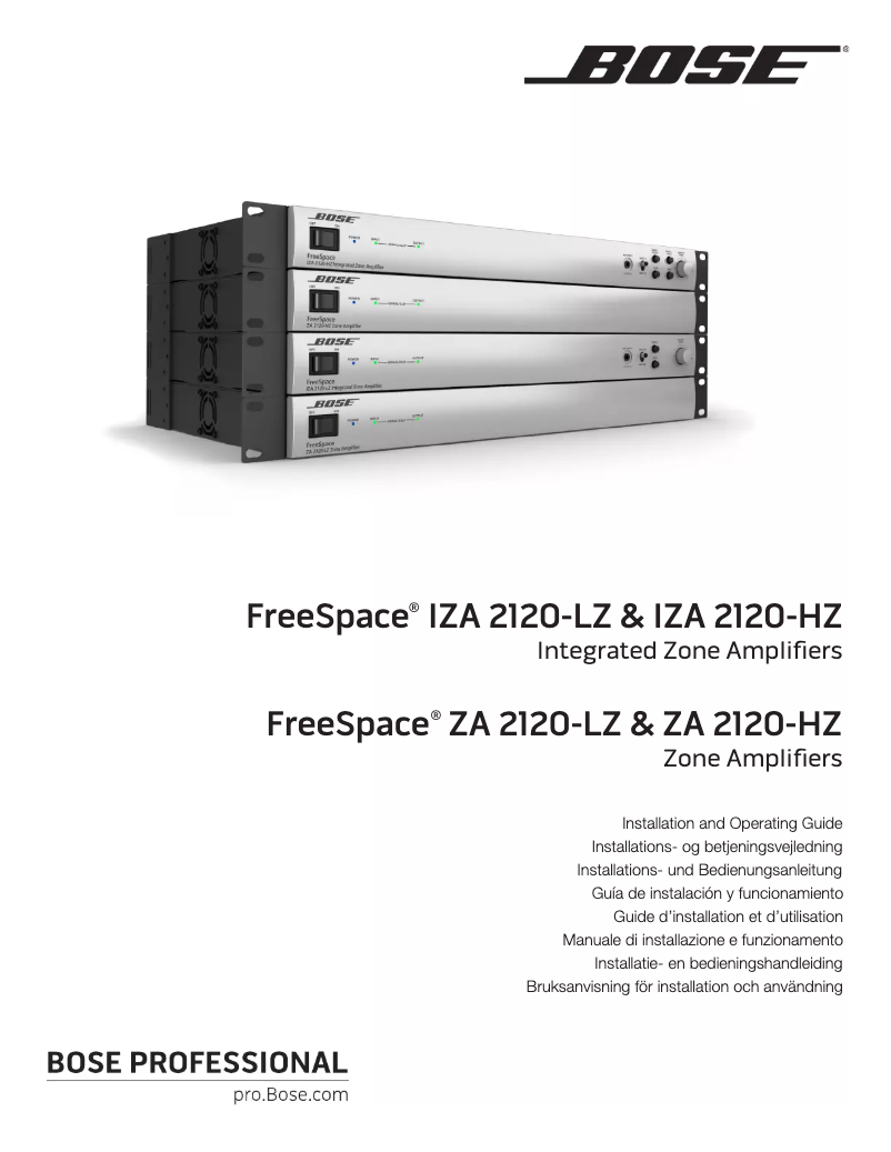Page 1 of the manual User Manual Bose FreeSpace IZA 2120-HZ