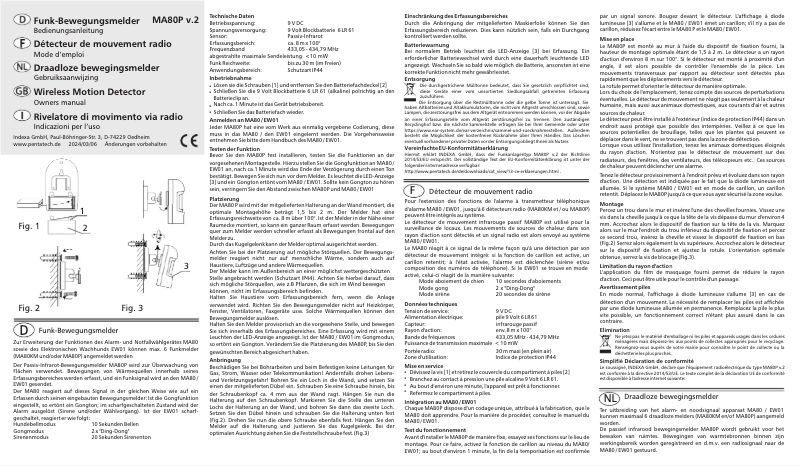 Page 1 de la notice Manuel utilisateur Pentatech MA80P