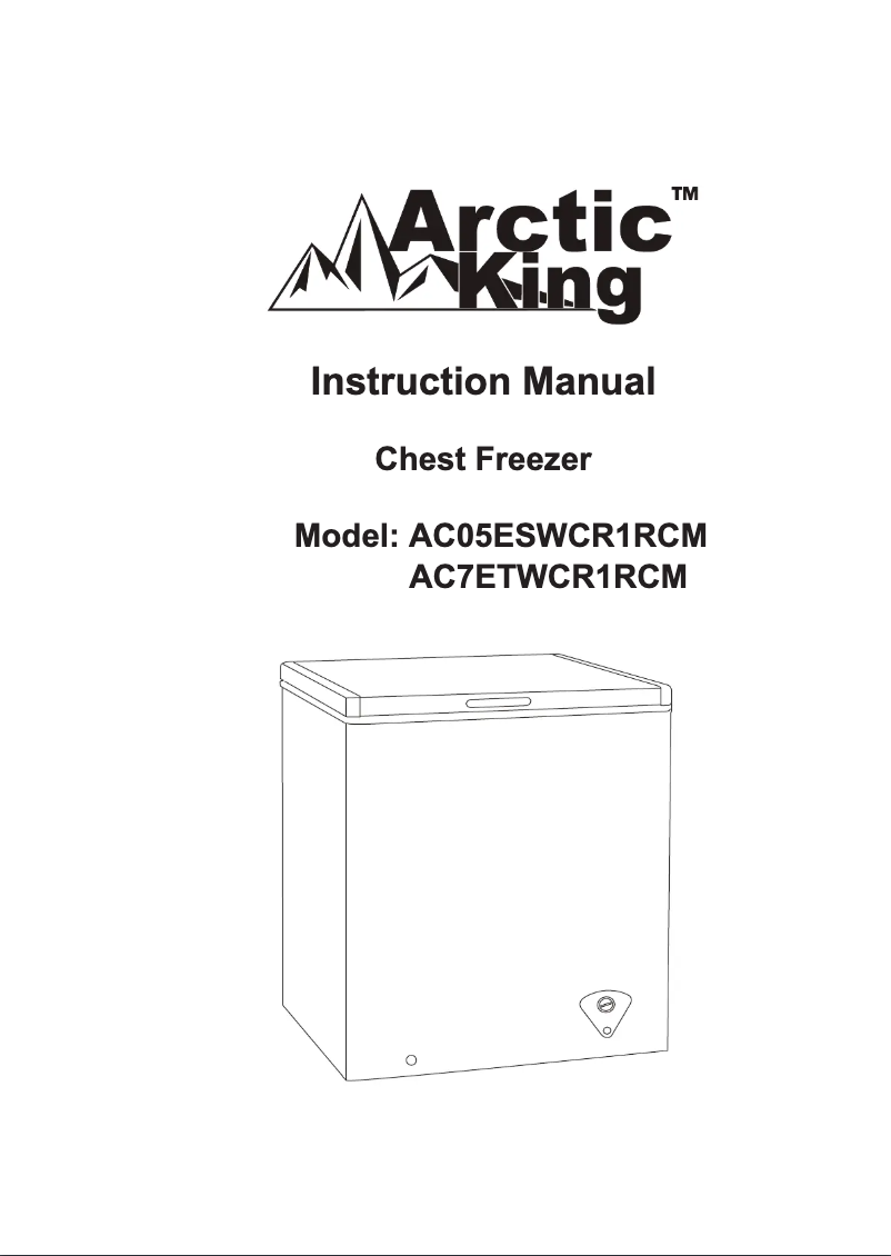 First page image of the manual for AC7ETWCR1RCM