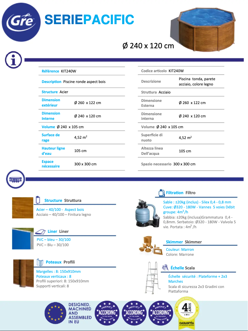 First page image of the manual for KIT240W