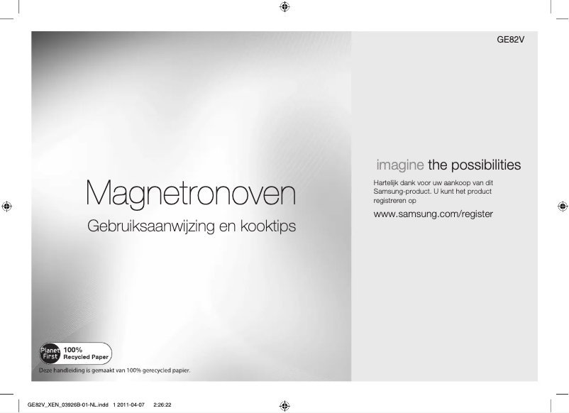 First page image of the manual for GE82VR-WWH