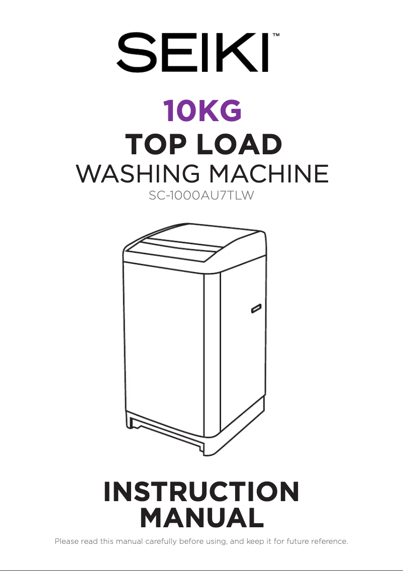 Page 1 of the manual User Manual Seiki SC-1000AU7TL