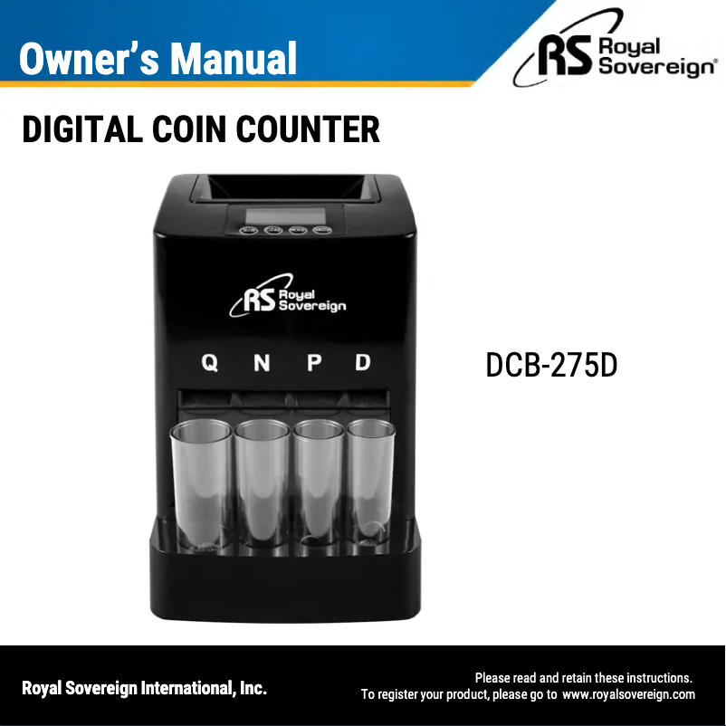 First page image of the manual for DCB-275D