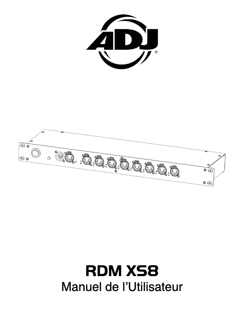 Page 1 of the manual User Manual Adj RDM XS8