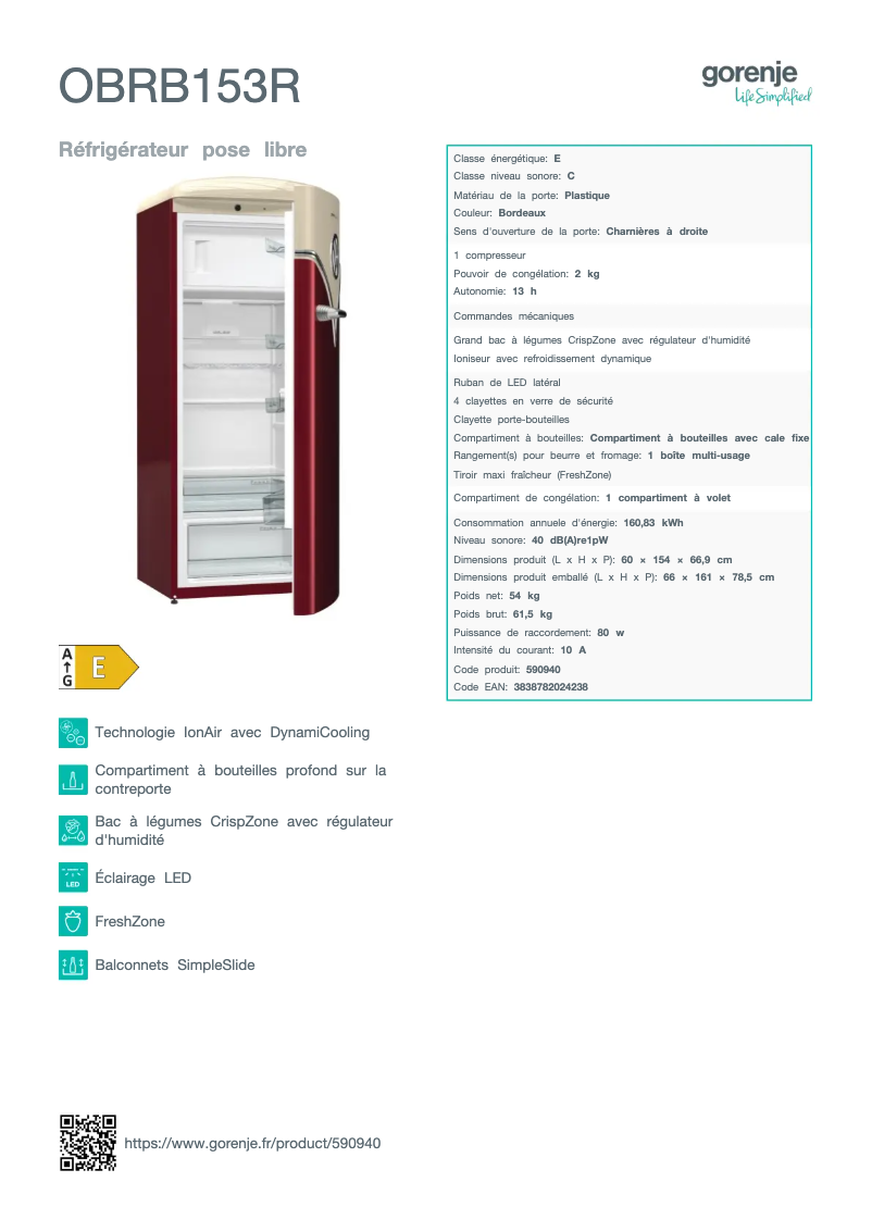 First page image of the manual for OBRB153R