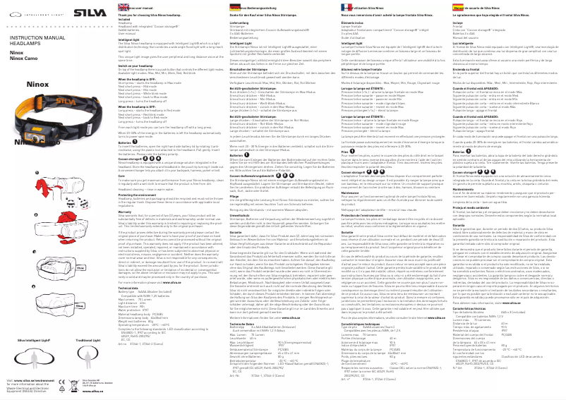 Image de la première page du manuel de l'appareil Ninox