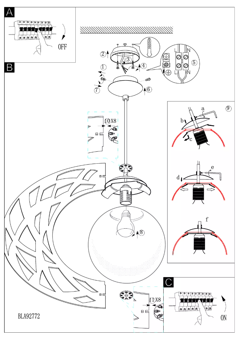 Page 1 of the manual User Manual Eglo Forca