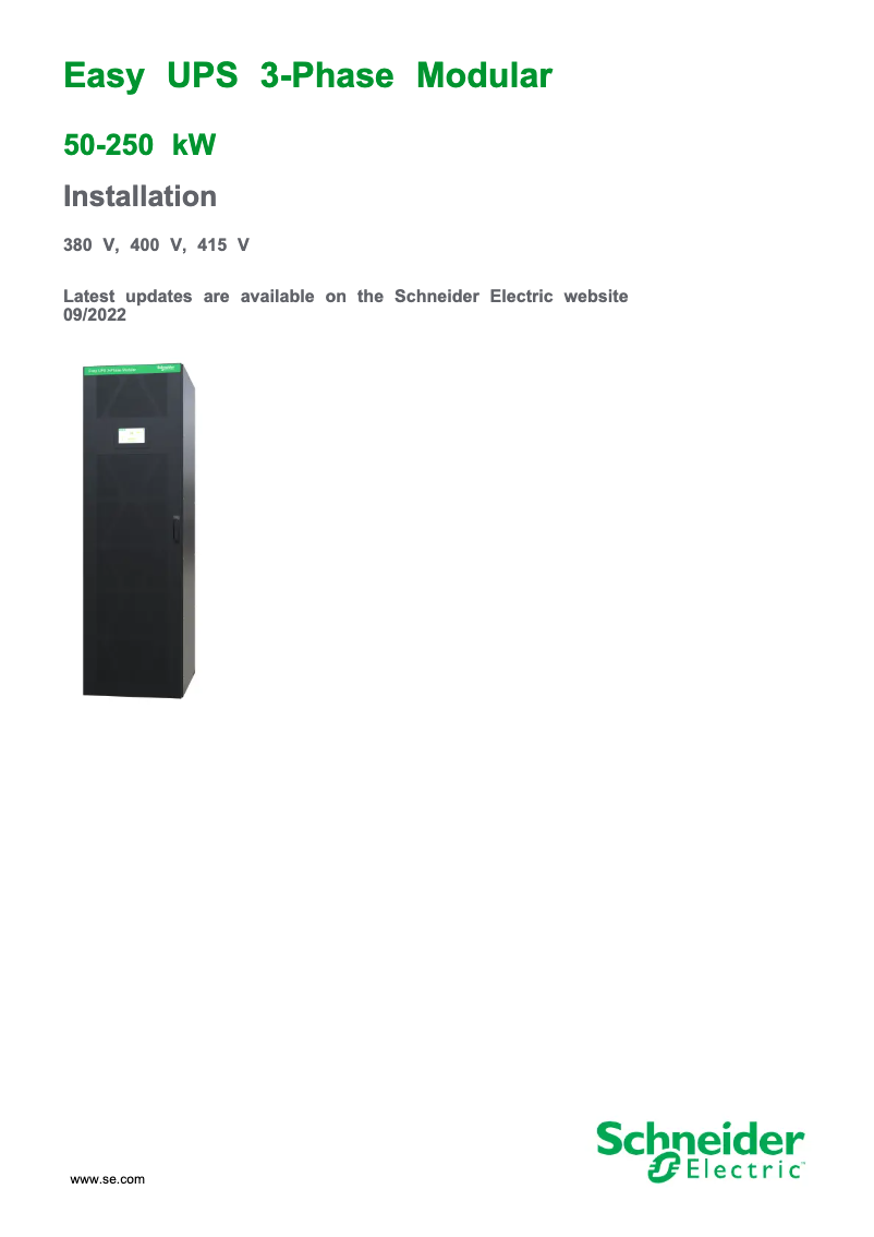 First page image of the manual for SP3OPT002
