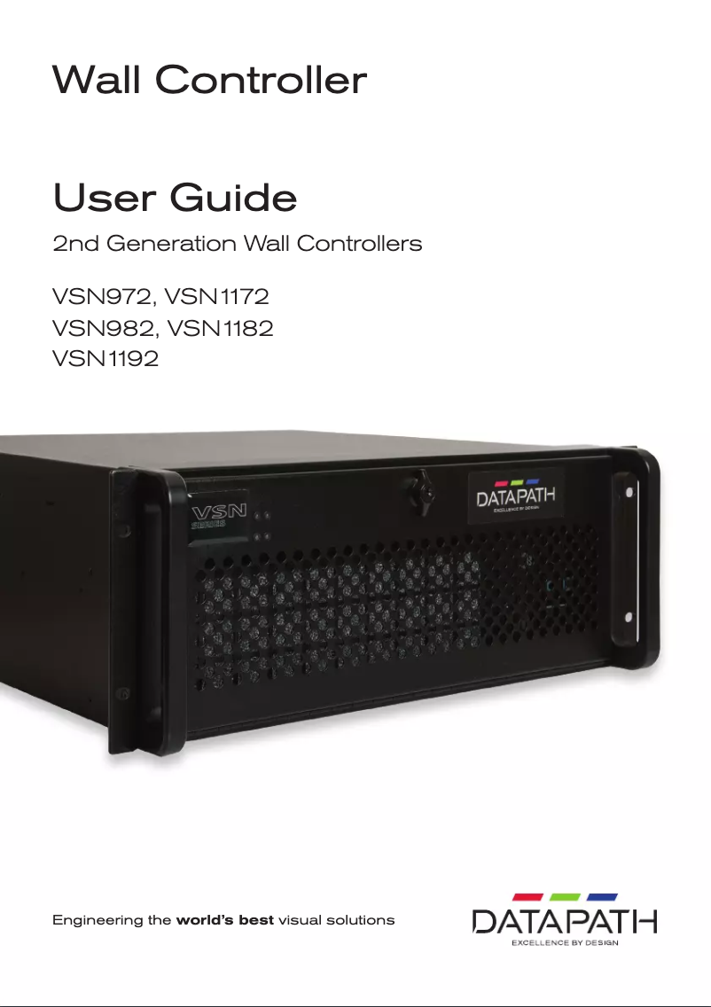 Page 1 of the manual User Manual Datapath VSN982