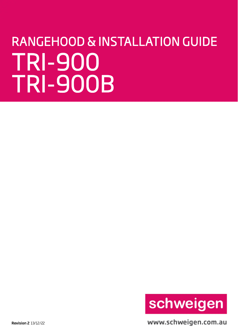 First page image of the manual for TRI-900