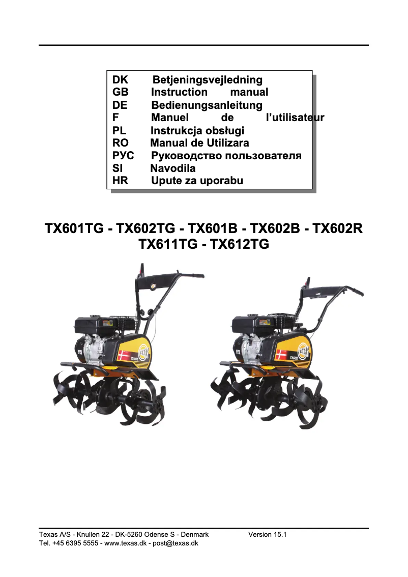 Page 1 de la notice Manuel utilisateur Texas TX602TG