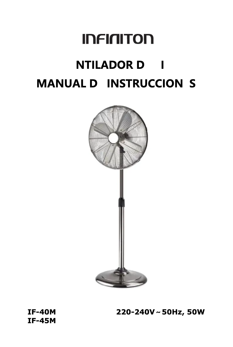 Page 1 of the manual User Manual Infiniton IF-45M