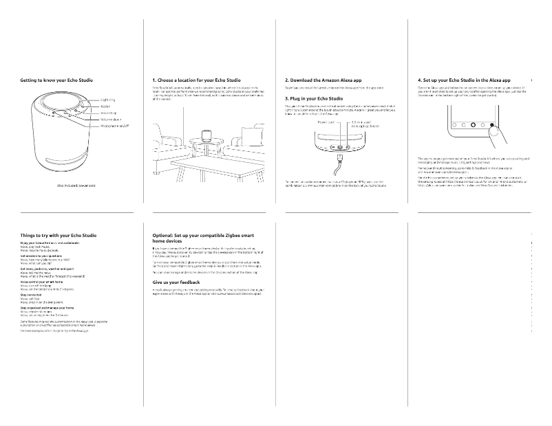 Page 1 of the manual User Manual Amazon Echo Studio
