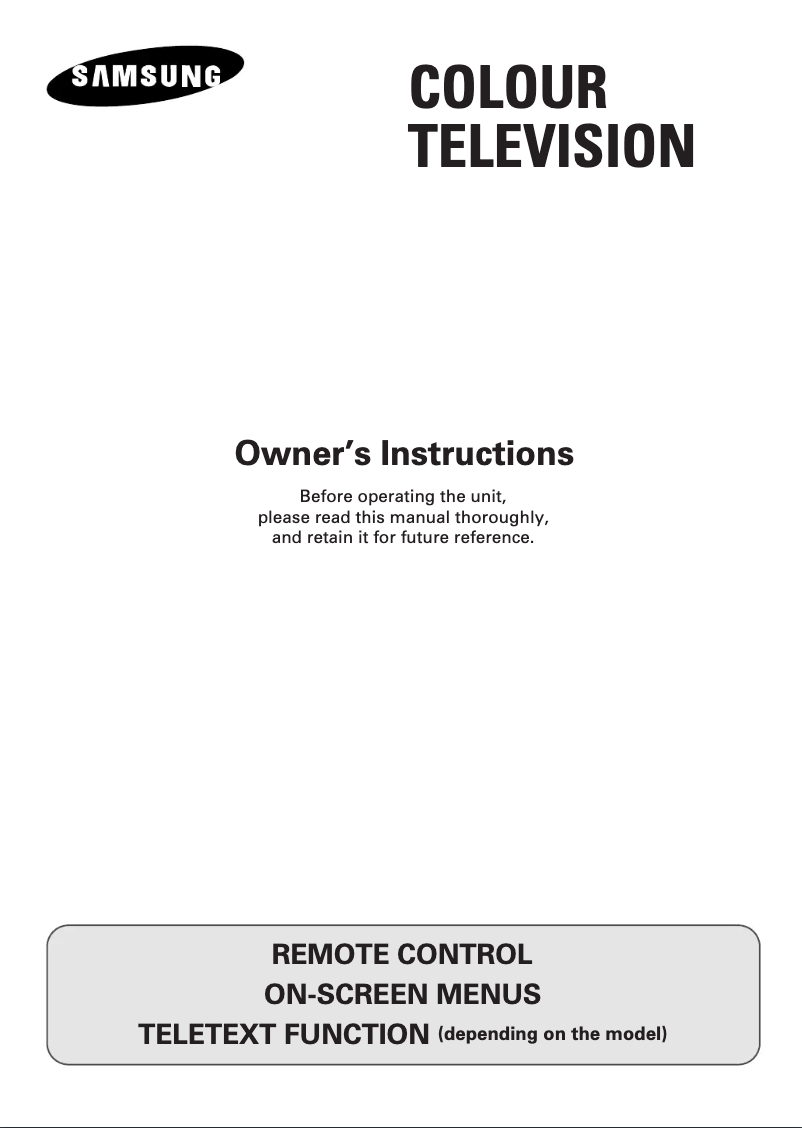 Page 1 of the manual User Manual Samsung CZ-21M203N