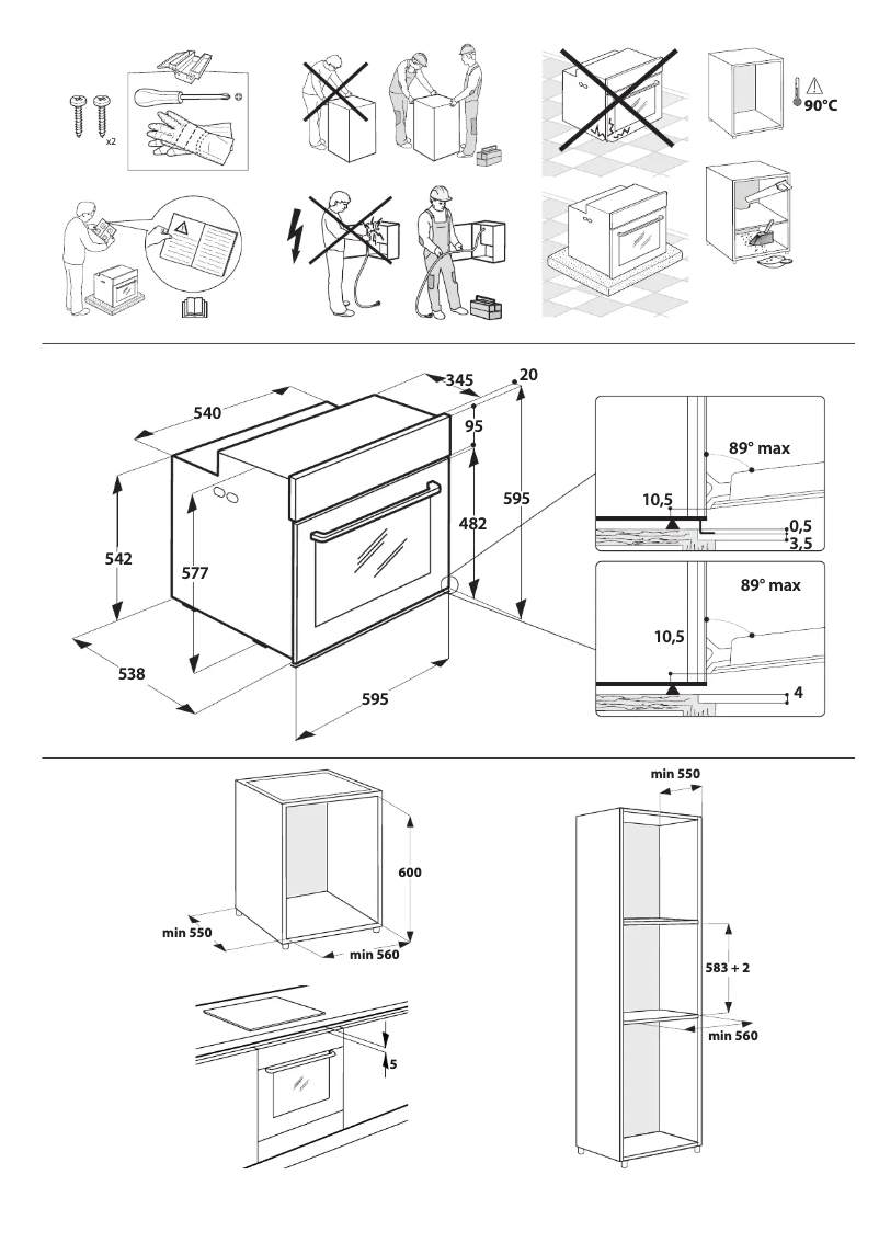 Page 1 of the manual Safety Instructions Bauknecht BIK7 CSP8TS PT