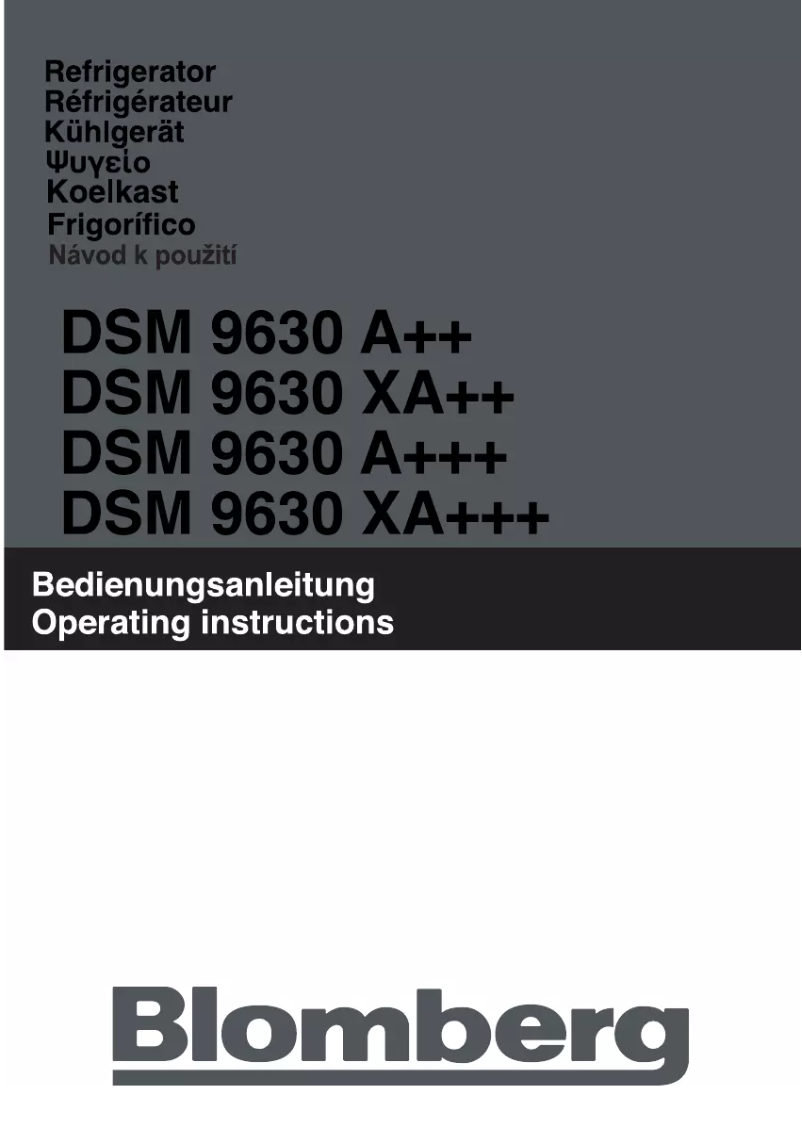 First page image of the manual for DSM 9630 XA
