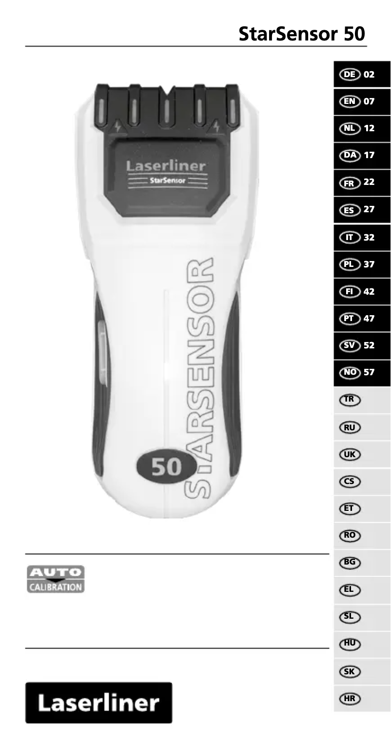Page 1 of the manual User Manual Laserliner StarSensor 50