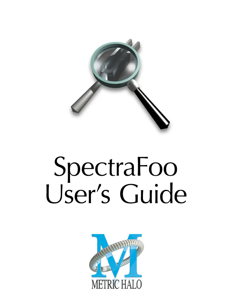 First page image of the manual for SpectraFoo